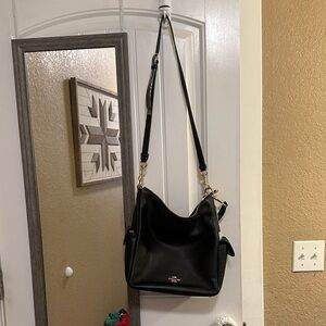 Coach Black Leather Shoulder Bag
